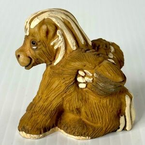 Artesania Rinconada Pegasus Hand Made Pottery Clay Figurine VTG Mystical